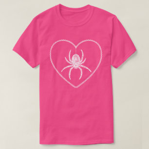 Rosa Spider Herz T - Shirt