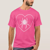 Rosa Spider Herz T - Shirt (Vorderseite)