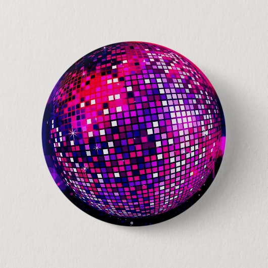 Rosa Spiegel-Ball Button (Vorderseite)