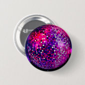 Rosa Spiegel-Ball Button (Vorne & Hinten)