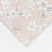 Rosa Spinne, Blume Fleecedecke (Ecke)