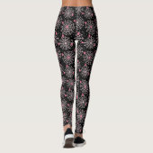 Rosa Spinnen und Spinnenwebs Leggings (Rückseite)