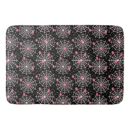 Rosa Spinnen und Weben Badematte