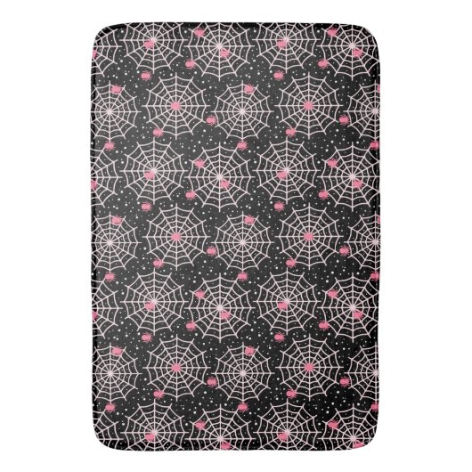 Rosa Spinnen und Weben Badematte (Vorderseite Vertikal)