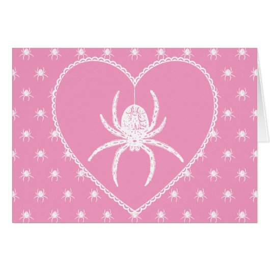 Rosa Spinnenherz (Vorderseite (Horizontal))