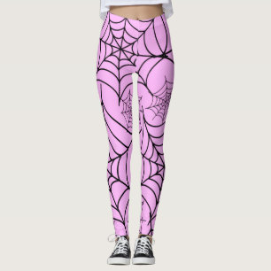 Rosa-Spinnennetze Leggings