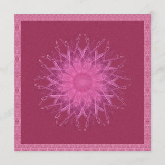 Rosa Spinner-Mandala Einladung