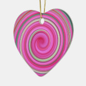 Rosa Spiralbild Keramikornament (Links)