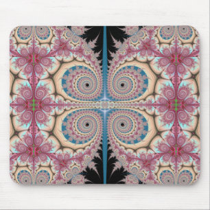 Rosa Spiralen Mousepad