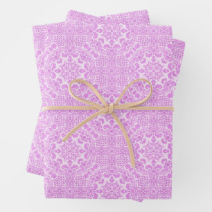 Rosa Spitze Geschenkpapier Set