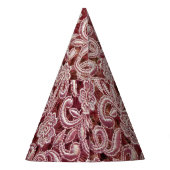 Rosa Spitze, Vintage Rose Muster. Partyhütchen (Rückseite)