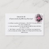 Rosa-Spitzegrenze Visitenkarte (Rückseite)