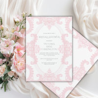 Rosa Spitzen-Launige Vintage-Brautjungfernparty