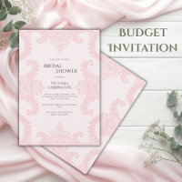 Rosa Spitzen-Launige Vintage-Budget-Brautjungfernp