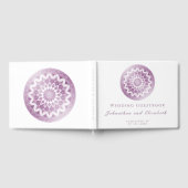 Rosa Spitzen-Mandala-Hochzeit Gästebuch (Voll)