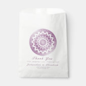 Rosa Spitzen-Mandala-Hochzeit Geschenktütchen (Vorderseite)