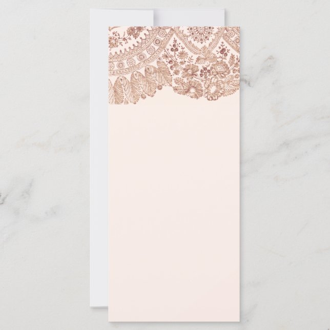 Rosa Spitzen mit Rose (Vorderseite)