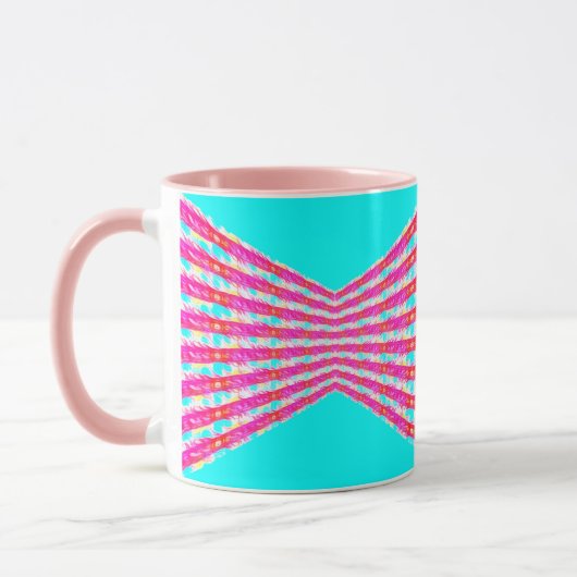 rosa Spitzenmuster Tasse (Links)