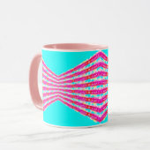 rosa Spitzenmuster Tasse (Vorderseite Links)