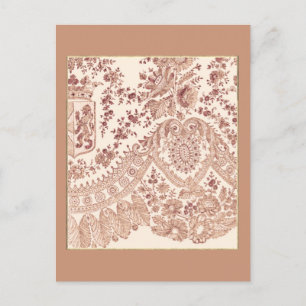 Rosa Spitzenrosen Postkarte