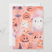 Rosa Spooky Ein Halloween Geburtstag Einladung (Rückseite)