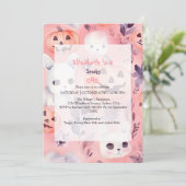 Rosa Spooky Ein Halloween Geburtstag Einladung (Stehend Vorderseite)