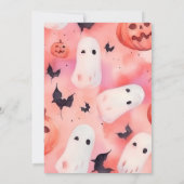 Rosa Spooky Ein Halloween Geburtstag Einladung (Rückseite)