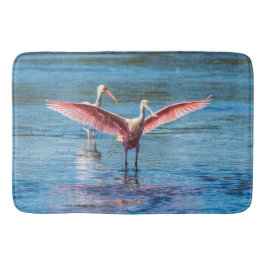 Rosa Spoonbill-große Bad-Matte Badematte