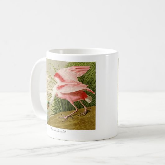 Rosa Spoonbill-Kaffee-Tasse Kaffeetasse (Vorderseite Links)