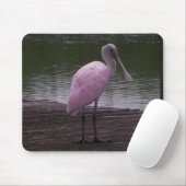 Rosa Spoonbill Mousepad (Mit Mouse)