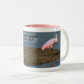 Rosa Spoonbill-Reflexionen Zweifarbige Tasse (VorderseiteRechts)
