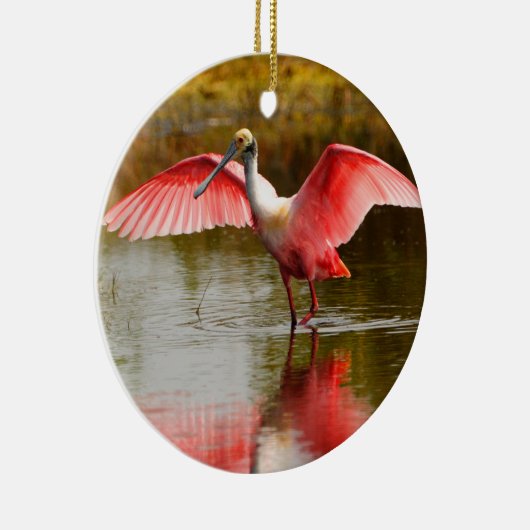 rosa Spoonbill und Reflexion Keramikornament (Rechts)