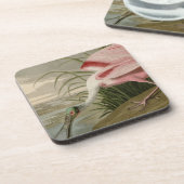 Rosa Spoonbill Untersetzer (Linke Seite)