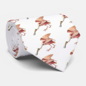 Rosa Spoonbill-watender Vogel-Illustrations-Kunst Krawatte (Gerollt)