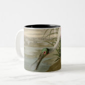 Rosa Spoonbill Zweifarbige Tasse (Vorderseite Links)