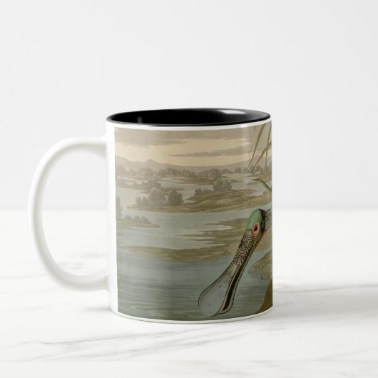 Rosa Spoonbill Zweifarbige Tasse (Links)