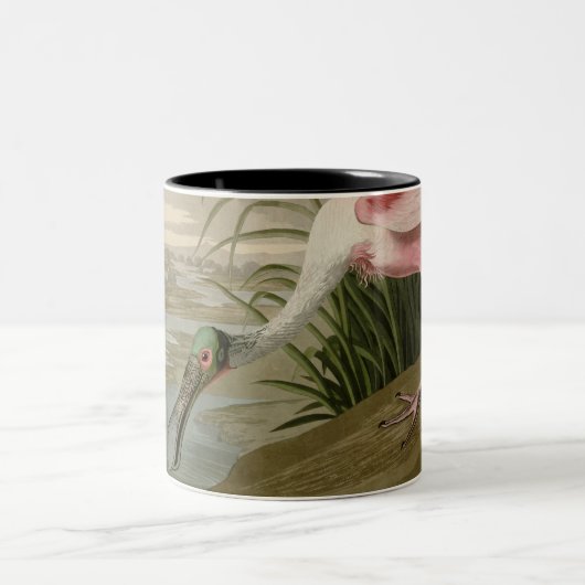 Rosa Spoonbill Zweifarbige Tasse (Mittel)