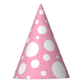 Rosa Spots Party Hats Partyhütchen