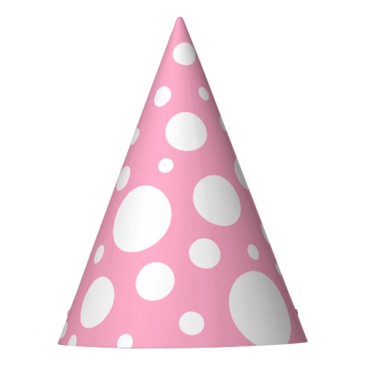 Rosa Spots Party Hats Partyhütchen (Vorderseite)