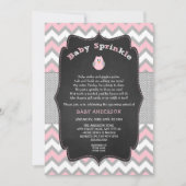 Rosa Sprink, Baby-Sprink, Mädchendusche Einladung (Vorderseite)