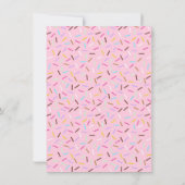 Rosa Sprinkle | Donut | Baby Sprinkle Einladungen (Rückseite)