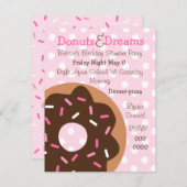 Rosa Sprinklen Einladung (Vorne/Hinten)