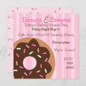 Rosa Sprinklen Einladung (Vorne/Hinten)