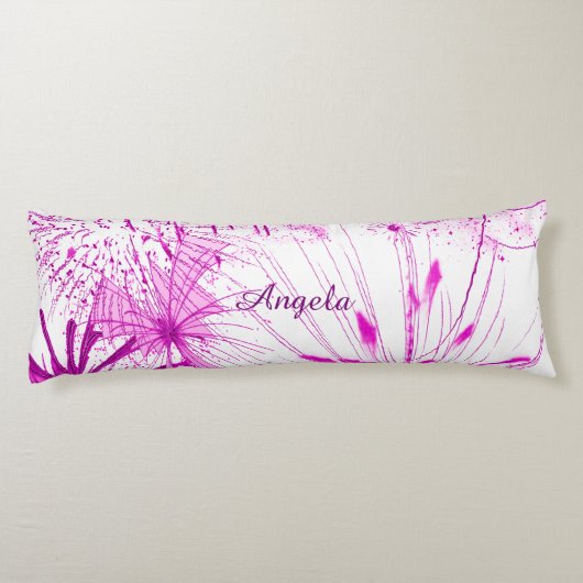 Rosa Spritzen Seitenschläferkissen (Rückseite)