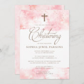 Rosa Spritzen-u. GoldGlitzer der Einladung (Vorne/Hinten)