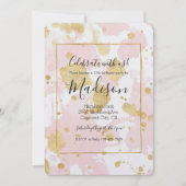 Rosa Spritzer Abstrakt Einladung (Vorderseite)