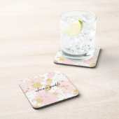 Rosa Spritzer Abstrakt Getränkeuntersetzer (Rechte Seite)