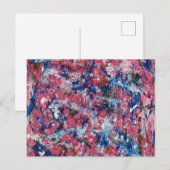 Rosa Spritzer Abstrakt Postkarte (Vorne/Hinten)