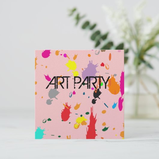 Rosa Spritzer Einladung (Stehend Vorderseite)