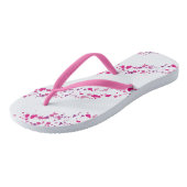 Rosa Spritzer Flip Flops Badesandalen (Schrägansicht)